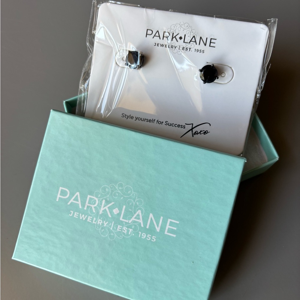 Park Lane Jet Black Crystal Earrings